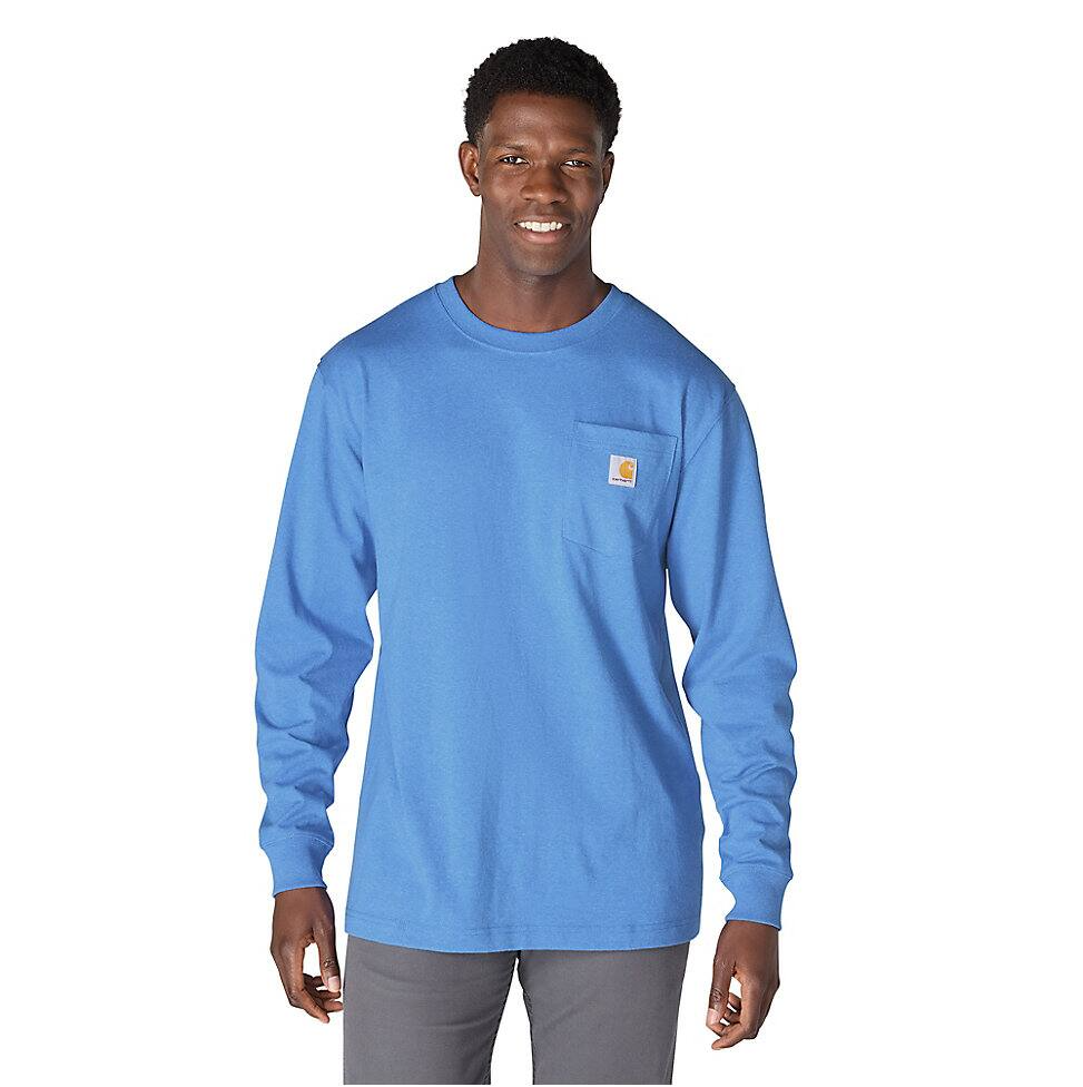 Carhartt Dearborn Loose LS T-Shirt in Blue