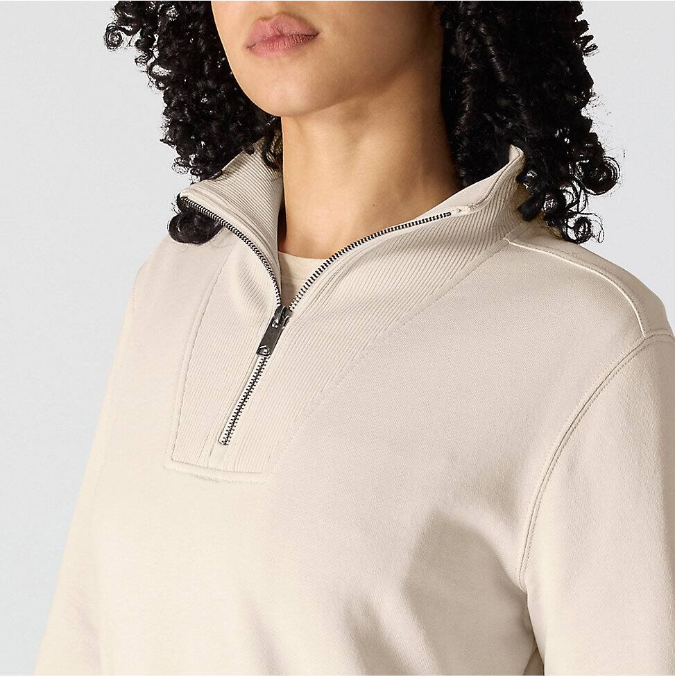 Carhartt | Women's Tencel Relaxed Fit Half Zip Sweatshirt in Oat Milk