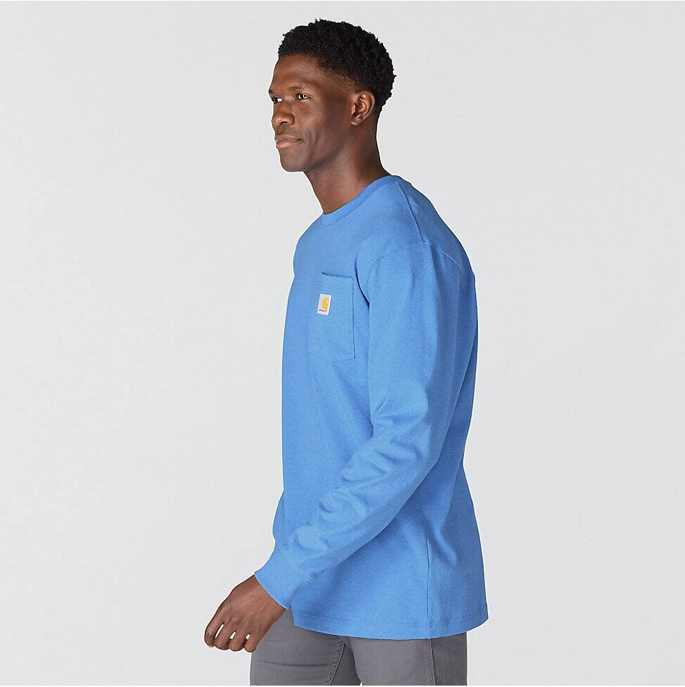 Carhartt Dearborn Loose LS T-Shirt in Blue