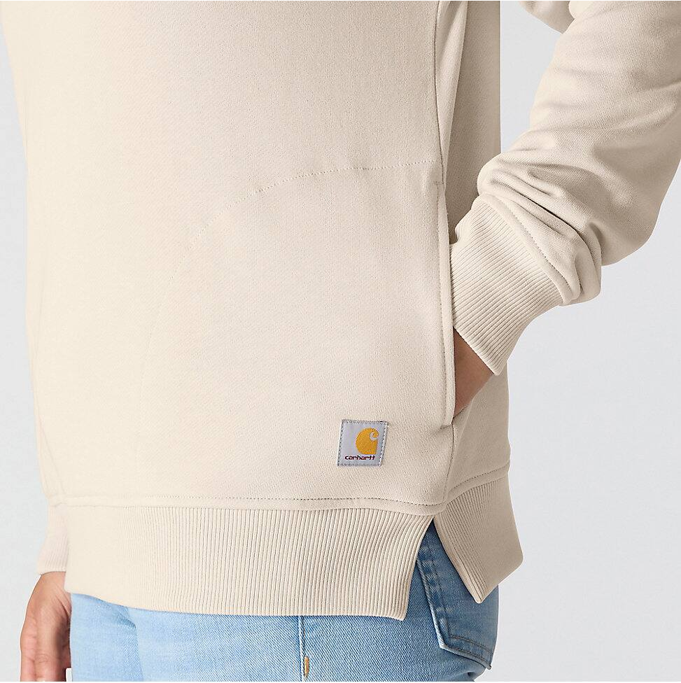 Carhartt | Women's Tencel Relaxed Fit Half Zip Sweatshirt in Oat Milk