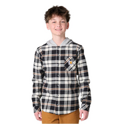 Carhartt Kid's Flannel Button-Front Hooded Shirt