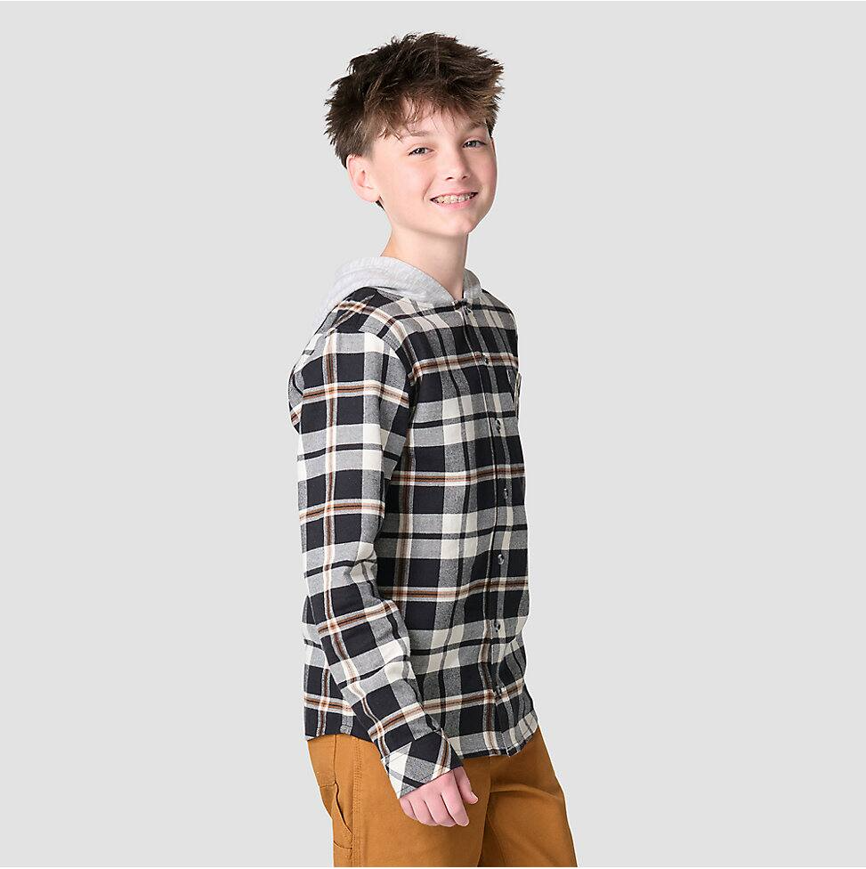 Carhartt Kid's Flannel Button-Front Hooded Shirt