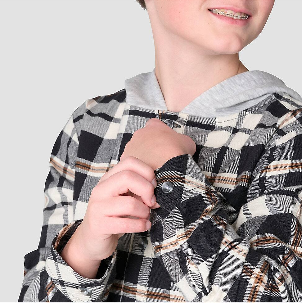 Carhartt Kid's Flannel Button-Front Hooded Shirt