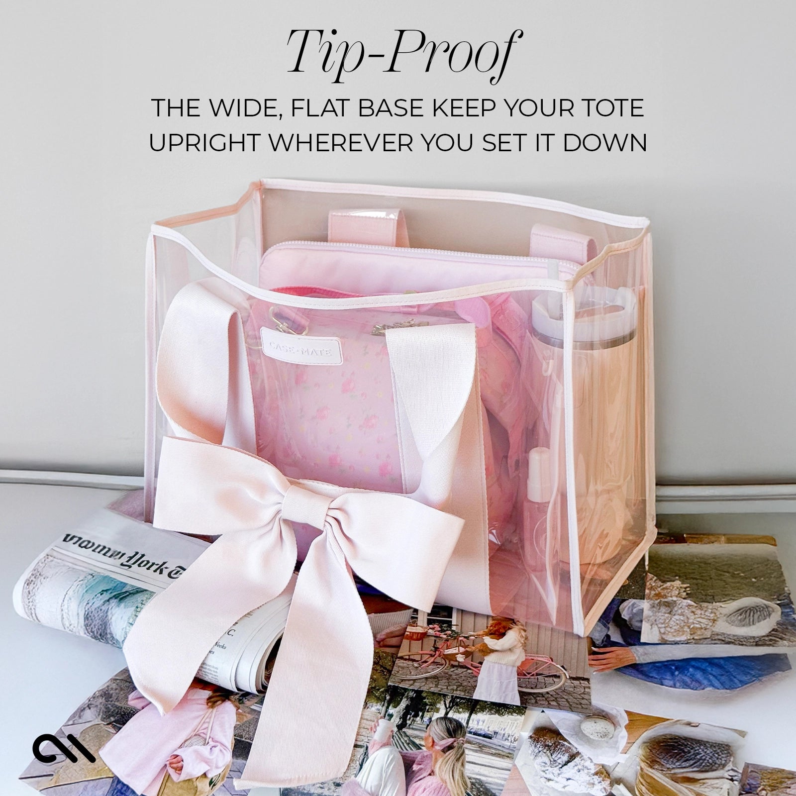 Case-Mate Bow Jelly Tote Bag - Ballet Pink