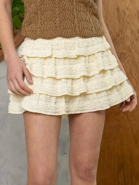 Unmistakably You Lace Ruffle Skort