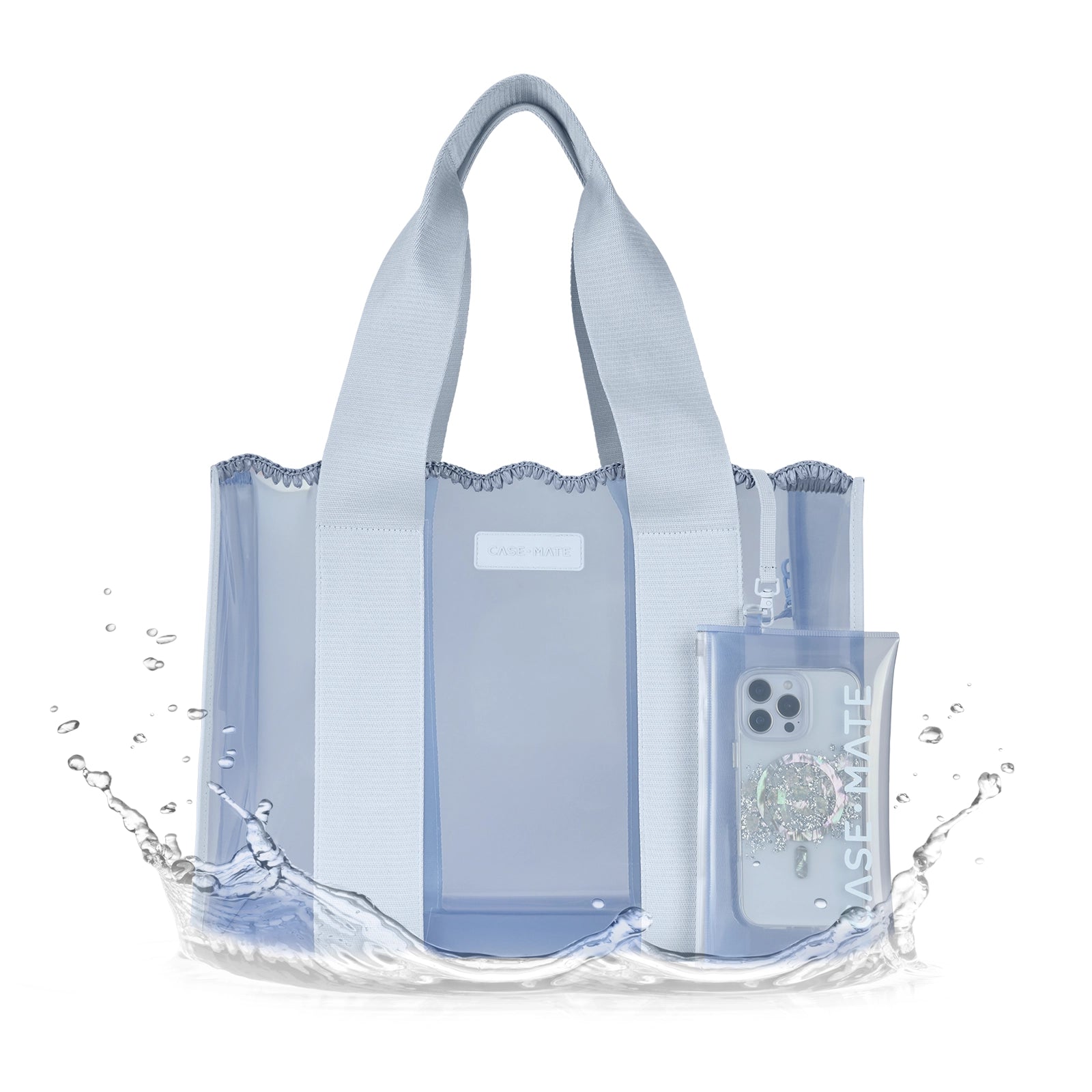 Mate Crochet Wave Jelly Tote Bag - Carolina Blue