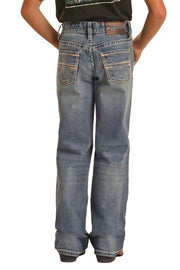BOY'S ROCK & ROLL REGULAR FIT STRETCH BOOTCUT JEANS