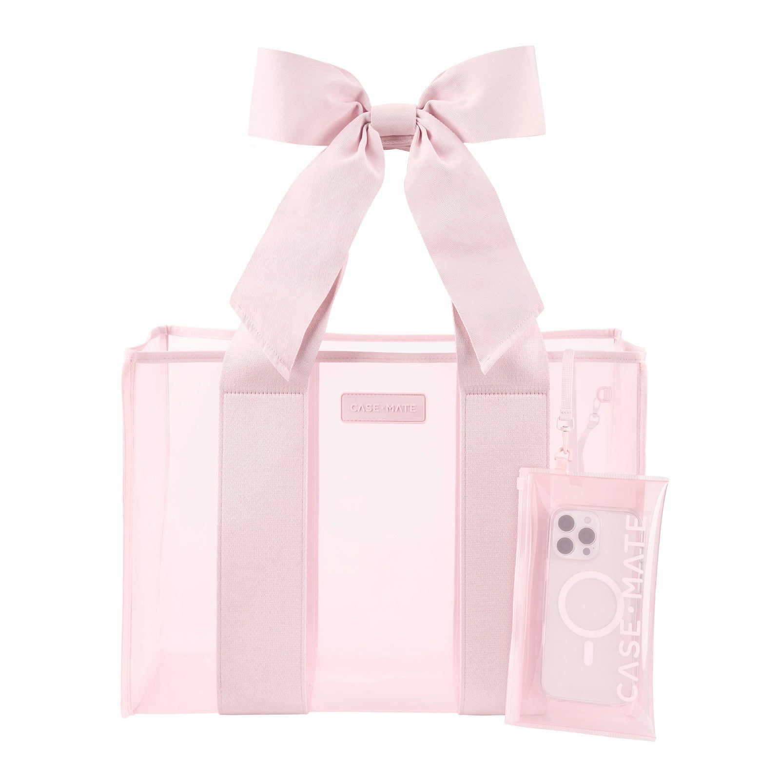 Case-Mate Bow Jelly Tote Bag - Ballet Pink