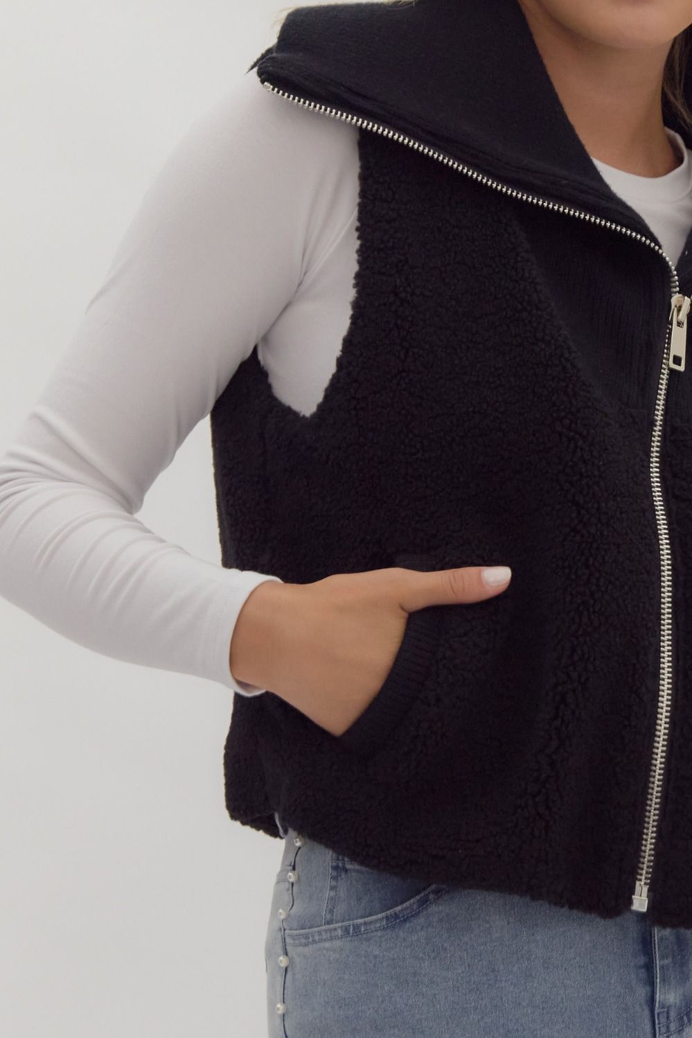 Cabin Cozy Black Vest