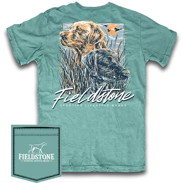 Fieldstone Double Dog Marsh T-Shirt in Seafoam