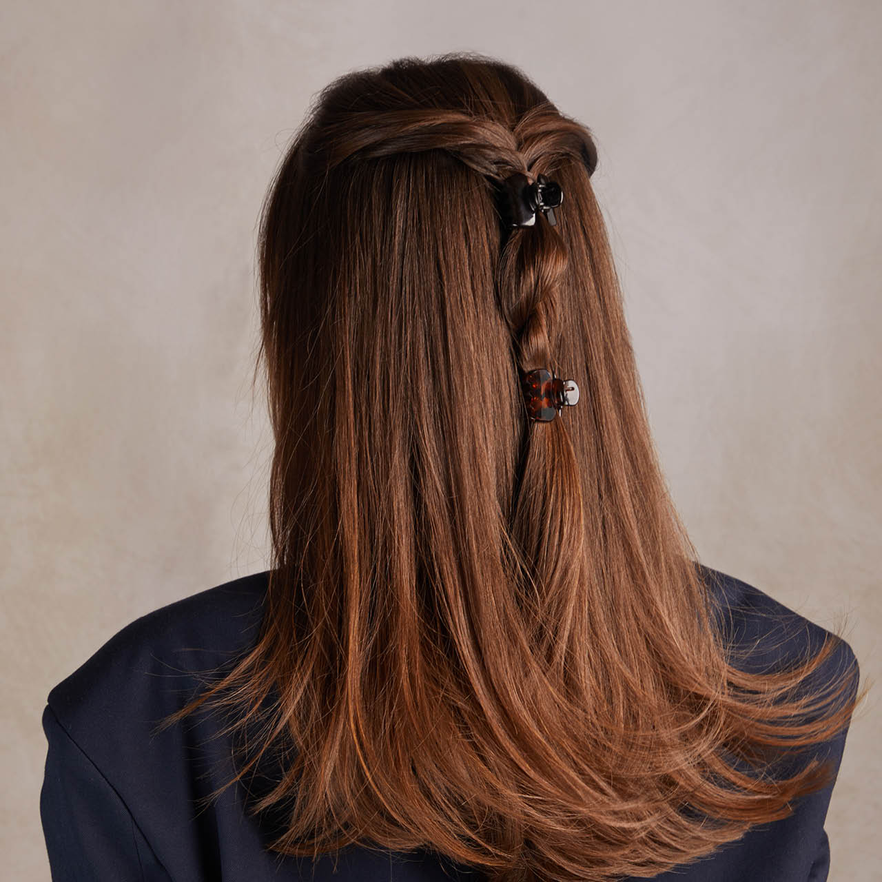 Kitsch Recycled Plastic Mini Puffy Claw Clips 6pc Set - Black/Tort