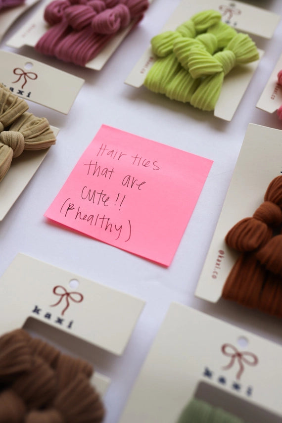 Kaxi Mauve Bow Slick Back Pony 3Pk