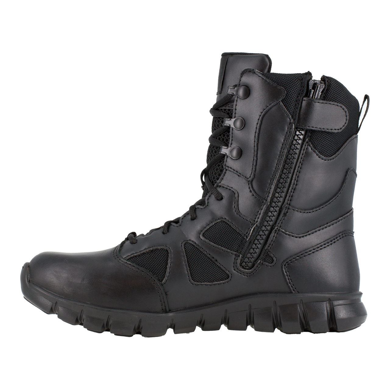 Men's Reebok 8" Tactical Boot with Side Zipper Black Boots