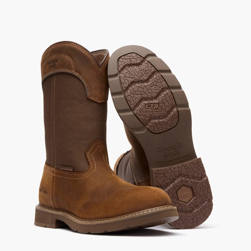 Georgia Boots | Men's 11" Core 37 Farm & Ranch Round Toe Waterproof Boots