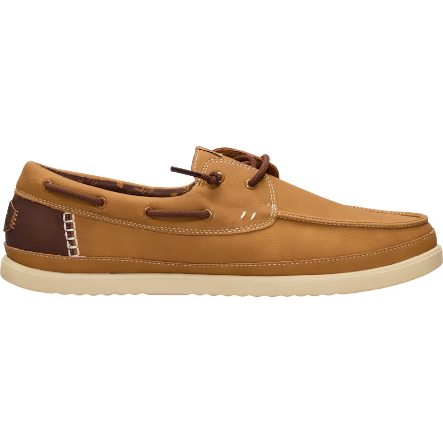 hey dude dress shoes Hey Dude Men's Wally Grip Moc Craft Leather Shoes - Brown