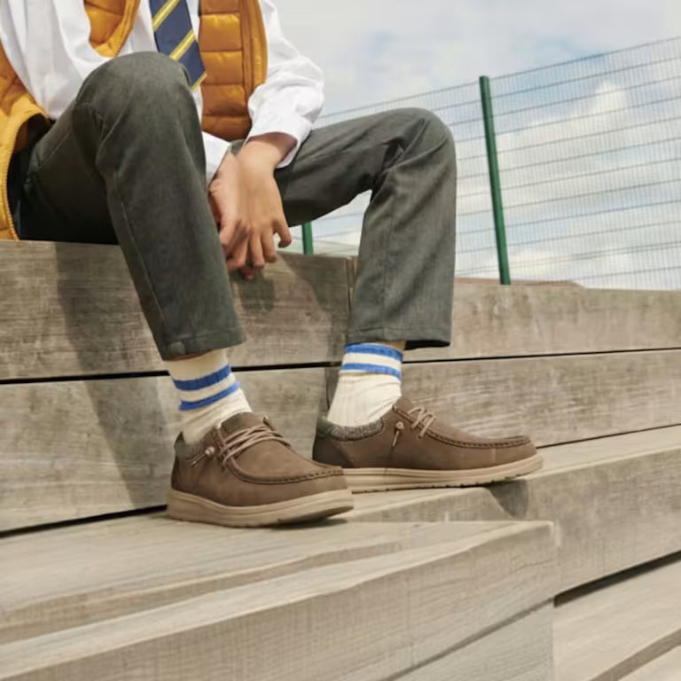 Hey Dude Youth Paul Classic in Nut (Sizes 11-7)
