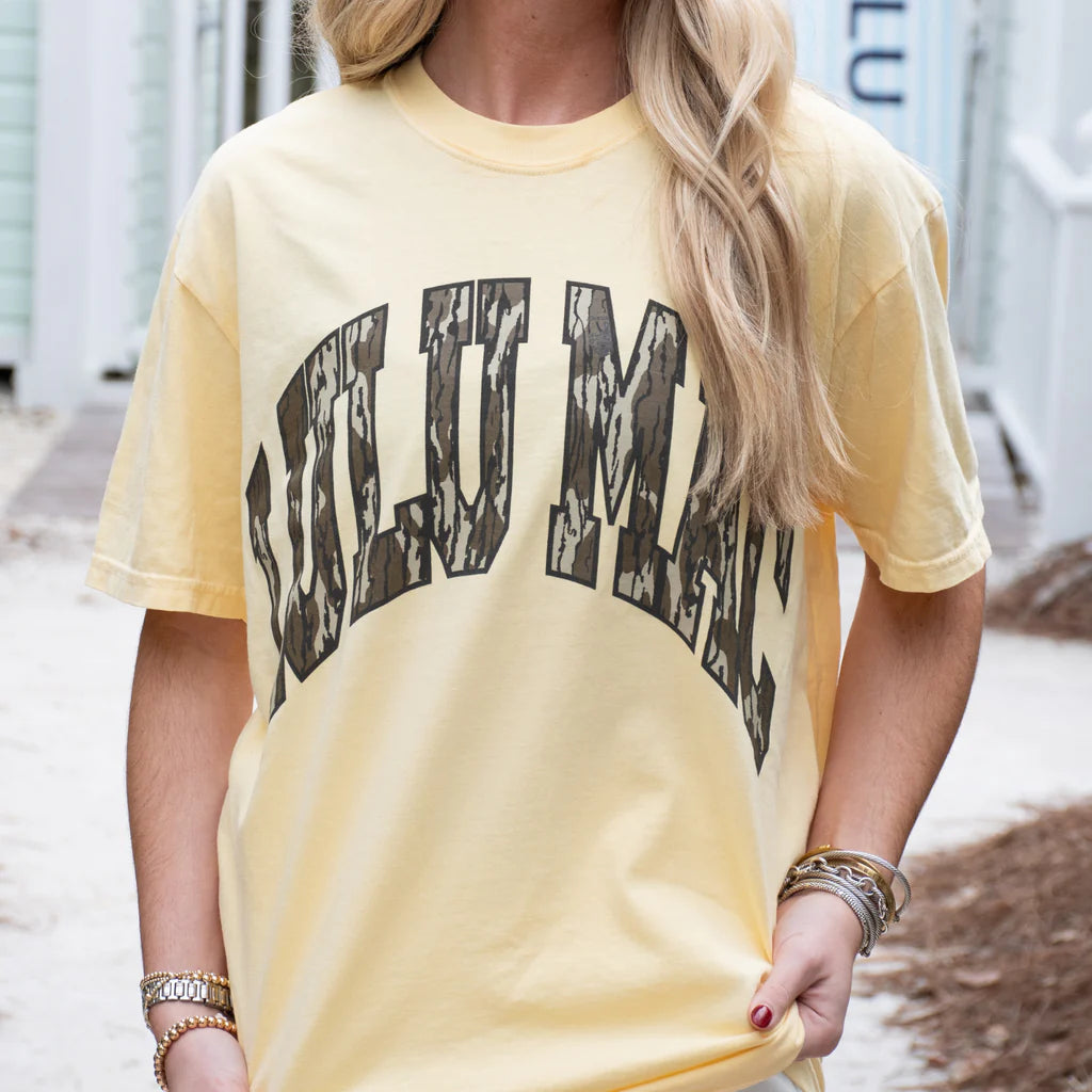 Lulu Mac Mossy Oak Tee in Butter