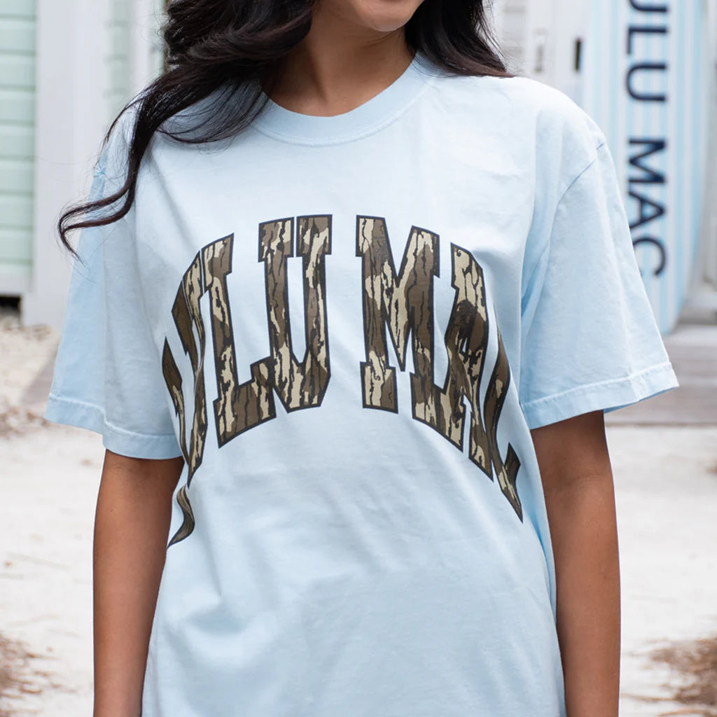 Lulu Mac Mossy Oak Tee in Chambray