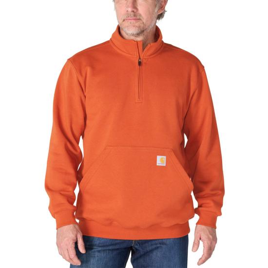 Carhartt Men's Midweight Quarter-Zip Sweatshirt in Red
