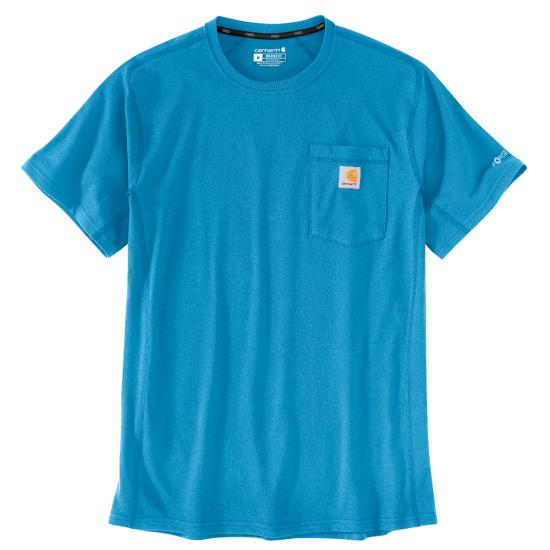 Carhartt Force Relaxed Fit Midweight Short Sleeve Pocket T-Shirt - Atomic Blue