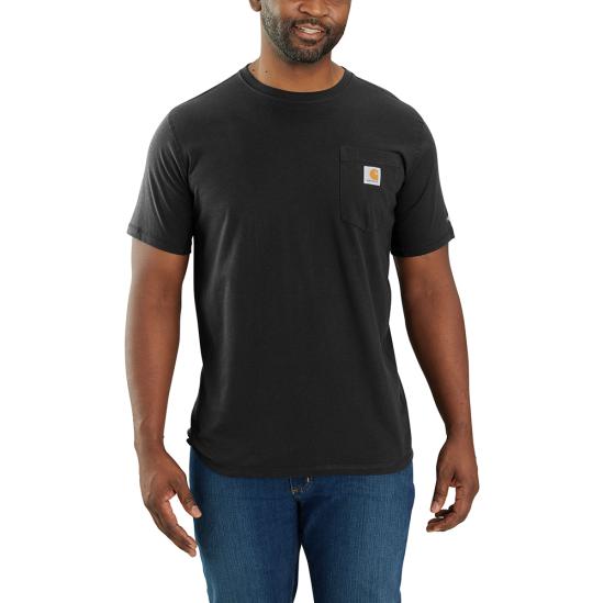 Carhartt Force Relaxed Fit Midweight Short Sleeve Pocket T-Shirt in Black