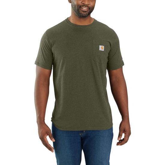 Carhartt Force Relaxed Fit Midweight Short Sleeve Pocket T-Shirt - Basil Heather