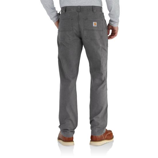 MEN'S CARHARTT RUGGED FLEX RELAXED FIT CANVAS WORK PANT IN GRAVEL