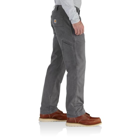 PANTALÓN DE TRABAJO DE LONA CARHARTT RUGGED FLEX Y AJUSTE RELAJADO PARA HOMBRE EN GRAVA