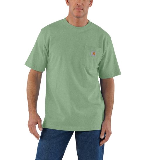 Carhartt - Camiseta de manga corta, pesada, de ajuste holgado y con  bolsillo para hombre