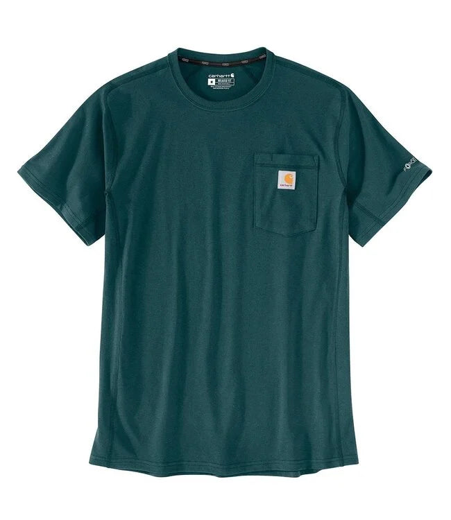 Carhartt Force Relaxed Fit Short-Sleeve Pocket T-Shirt in Greenstone