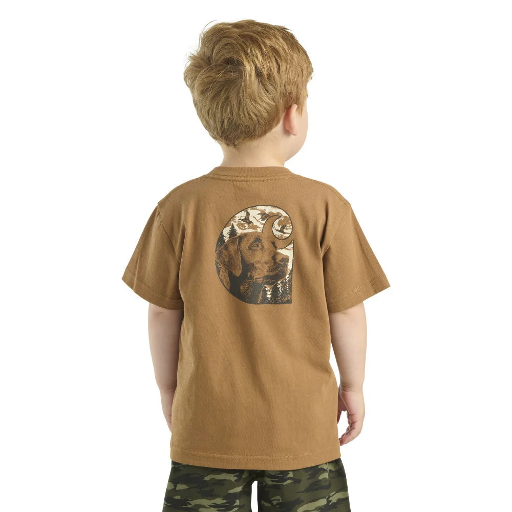 Carhartt Kid's Pocket Dog T-Shirt in Carhartt Brown