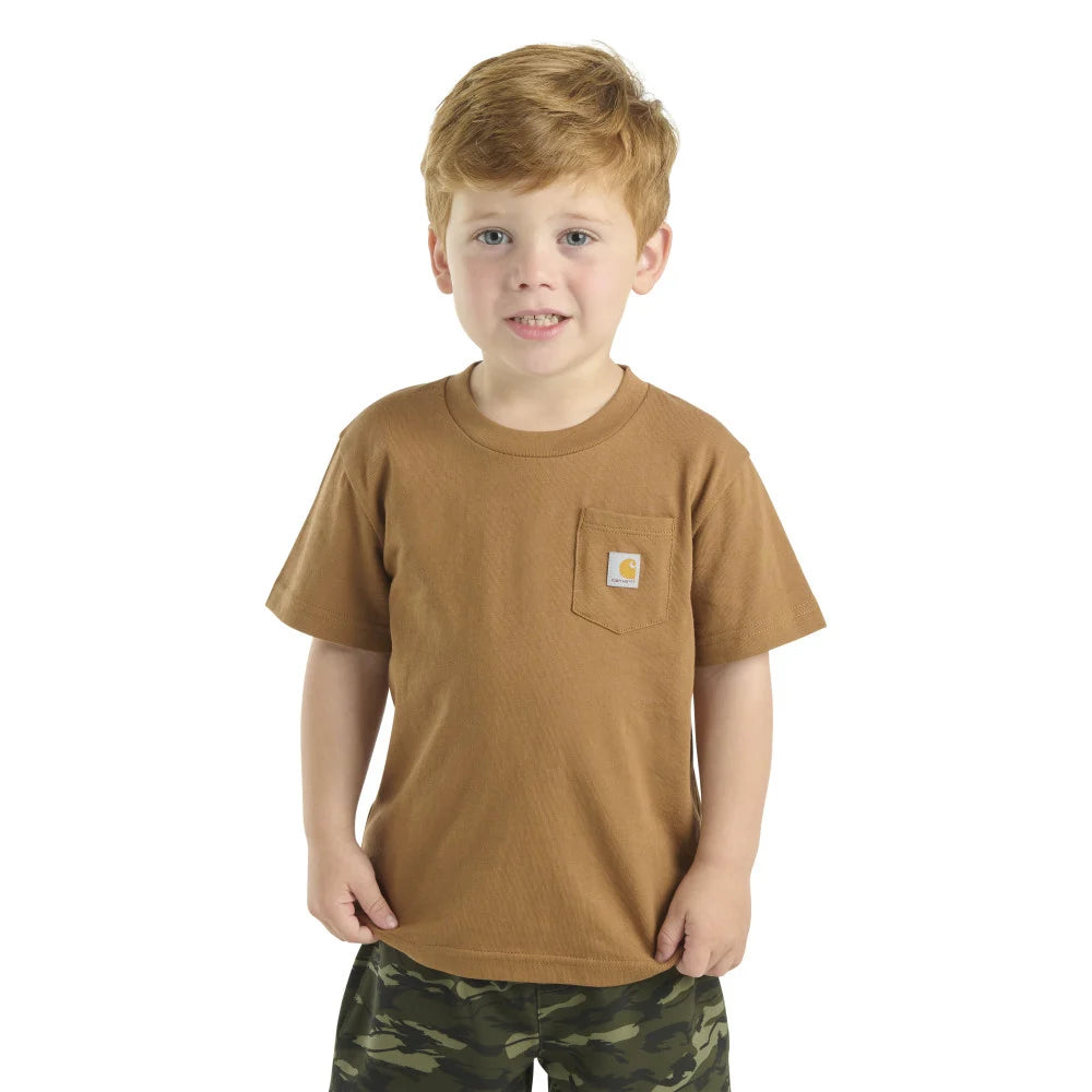 Carhartt Kid's Pocket Dog T-Shirt in Carhartt Brown