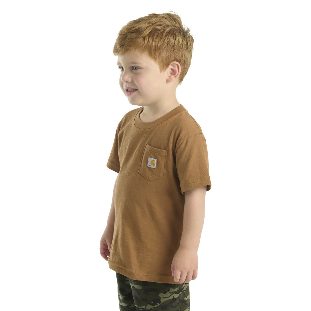Carhartt Kid's Pocket Dog T-Shirt in Carhartt Brown