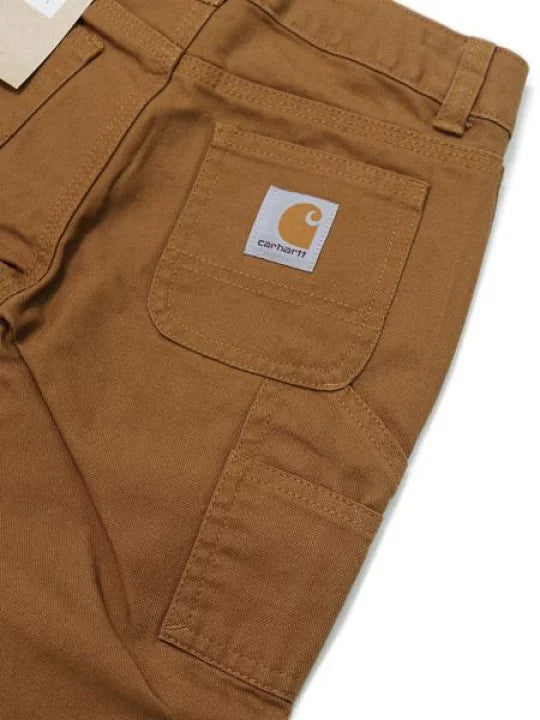 Carhartt Kid's Canvas Dungaree Pants in Carhartt Brown