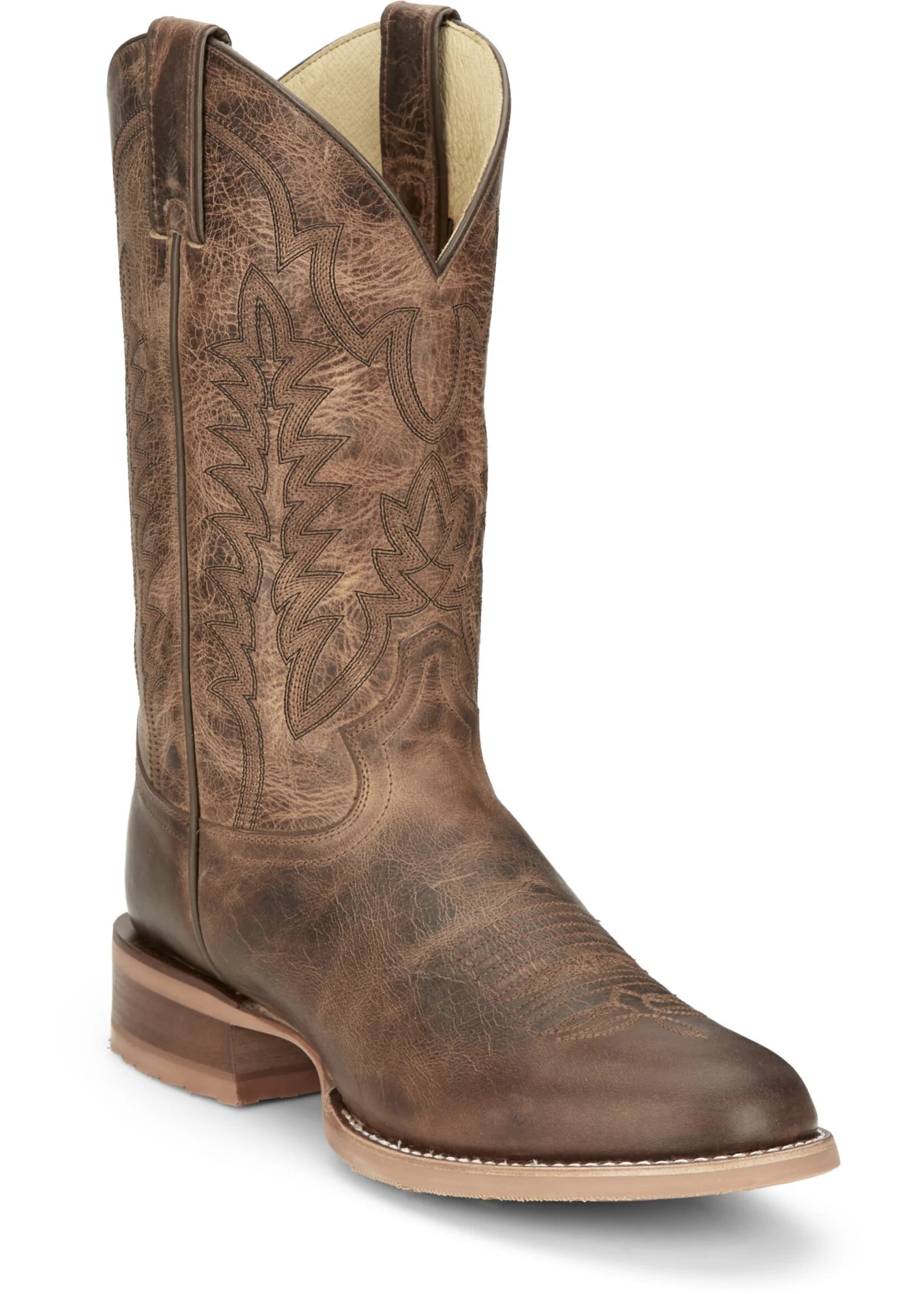 Men's Justin Clanton Khaki 12" Wide Round Toe