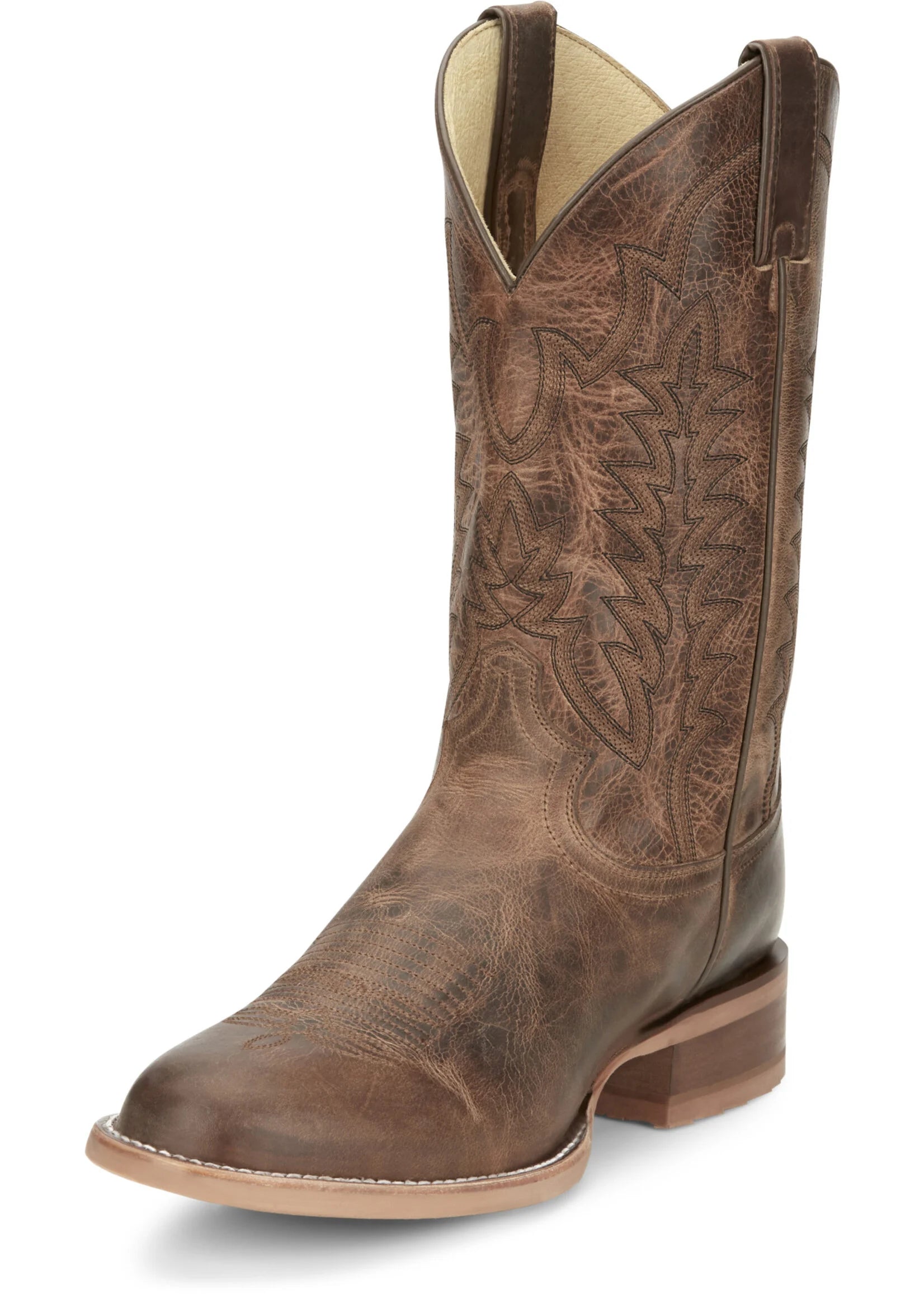 Men's Justin Clanton Khaki 12" Wide Round Toe