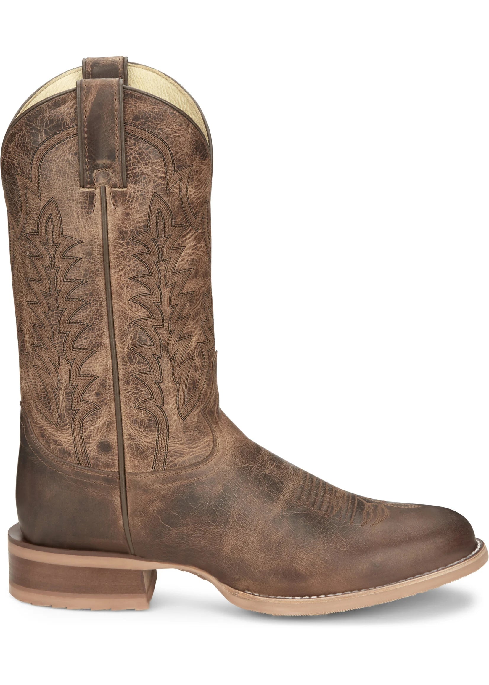 Men's Justin Clanton Khaki 12" Wide Round Toe