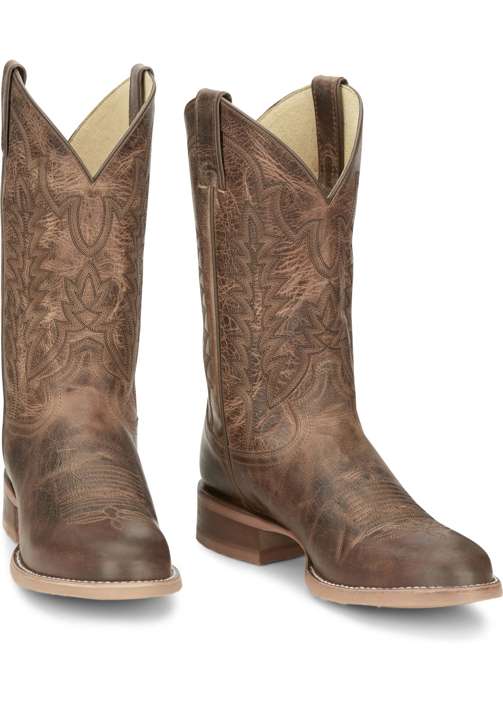 Men's Justin Clanton Khaki 12" Wide Round Toe