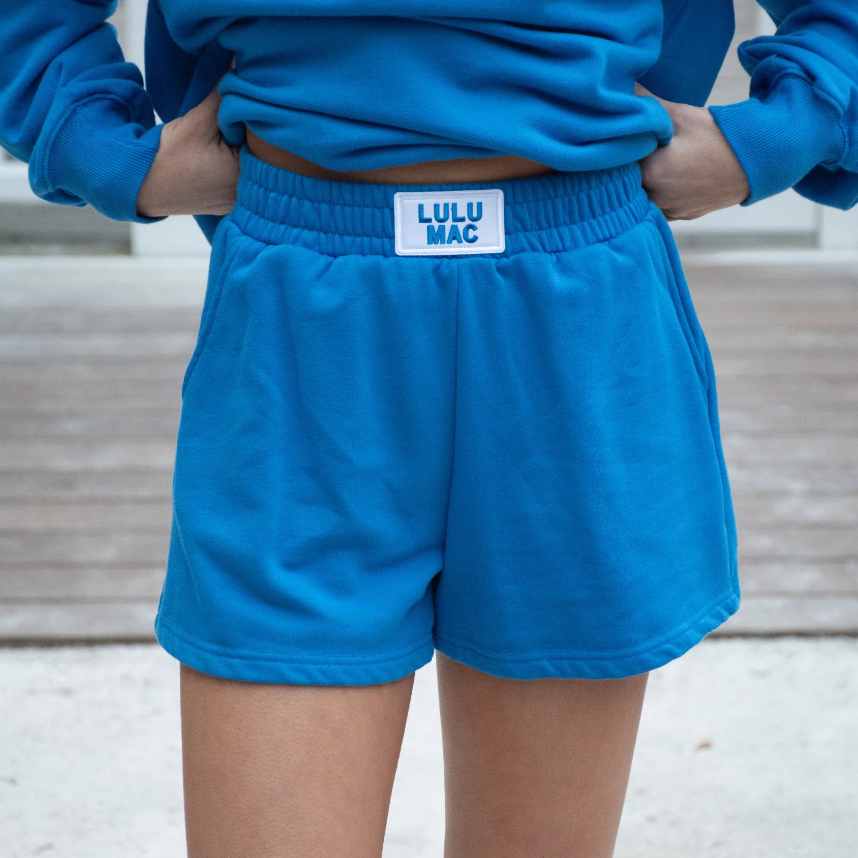 Lulu Mac Terry Cloth Short in Bright Blue