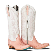 Women's Lane Skylight Boot in Blush Ostrich