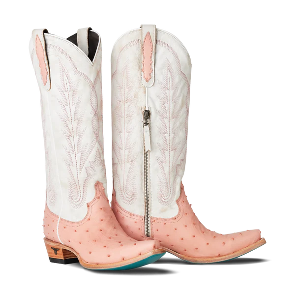 Women's Lane Skylight Boot in Blush Ostrich
