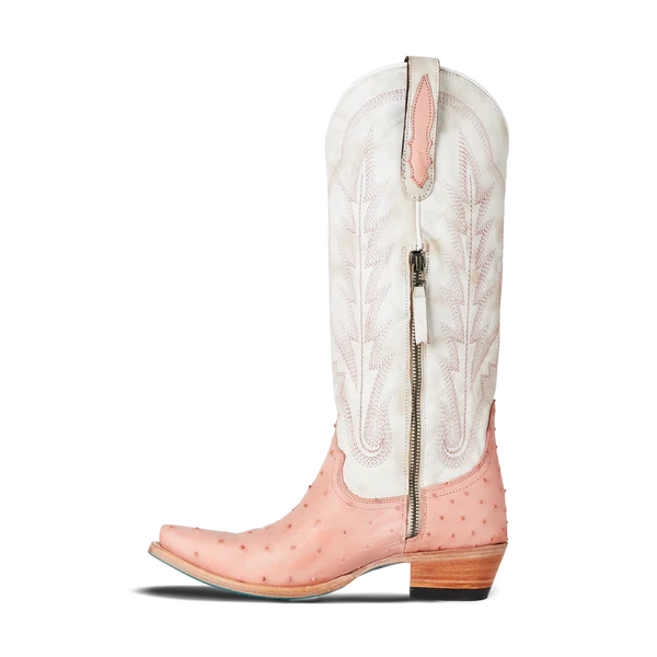 Women's Lane Skylight Boot in Blush Ostrich