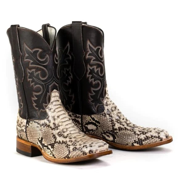 Men's Cowtown Natural Python Back Cut Square Toe Boots – Boot Country