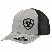 ARIAT MEN'S GREY/BLACK OFFSET LOGO CAP