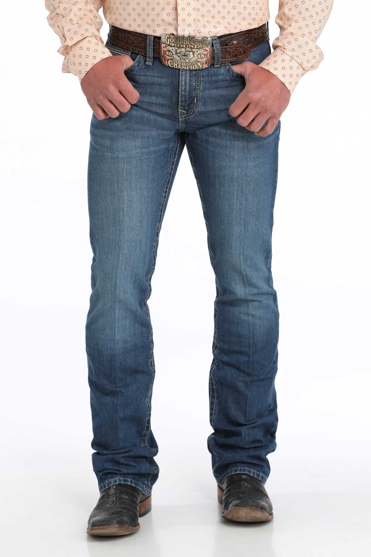 Men's Cinch Slim Fit Ian Medium Stone Jeans