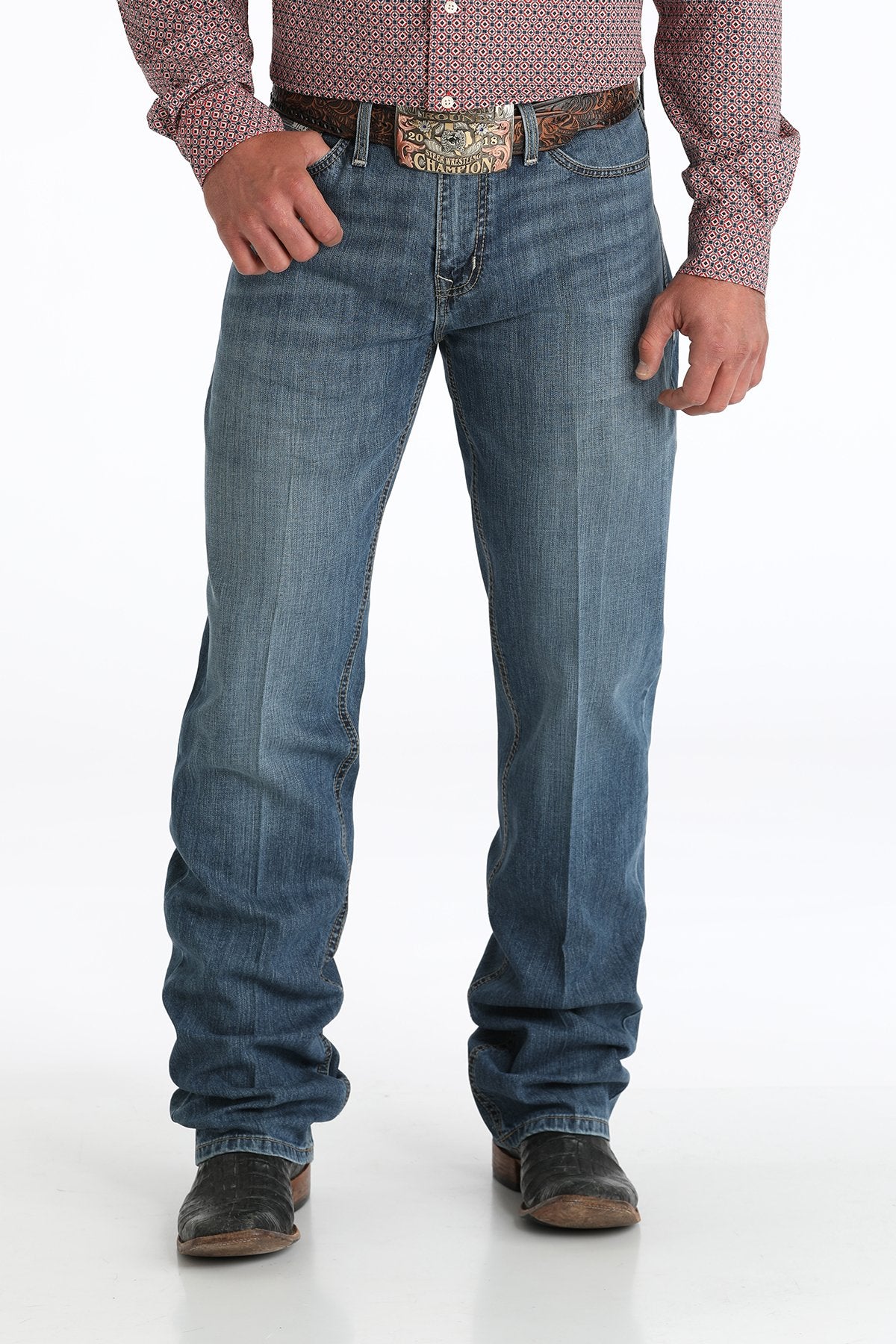 Men's Cinch Relaxed Fit Grant Jeans in Medium Stonewash – Boot Country