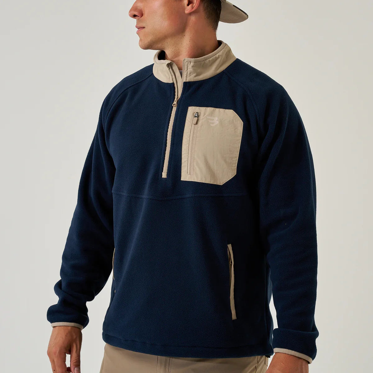Burlebo Micro Fleece Quarter Zip - Dark Blue