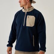 Burlebo Micro Fleece Quarter Zip - Dark Blue