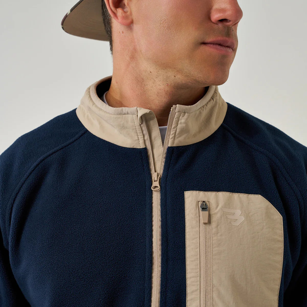 Burlebo Micro Fleece Quarter Zip - Dark Blue