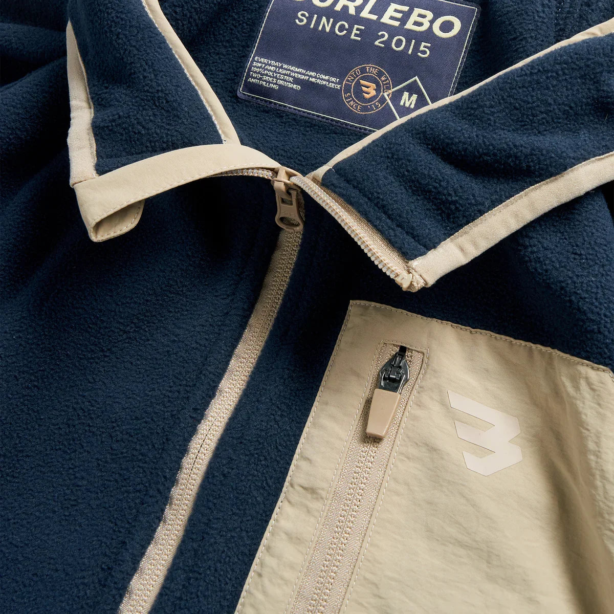 Burlebo Micro Fleece Quarter Zip - Dark Blue